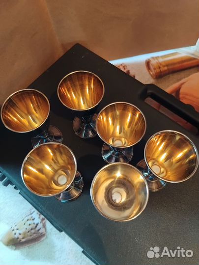 Рюмки СССР серебряные 6 шт