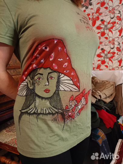 Футболка с рисунком. Ручная работа