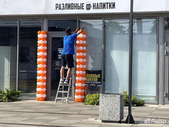 Воздушные шары на открытие магазина