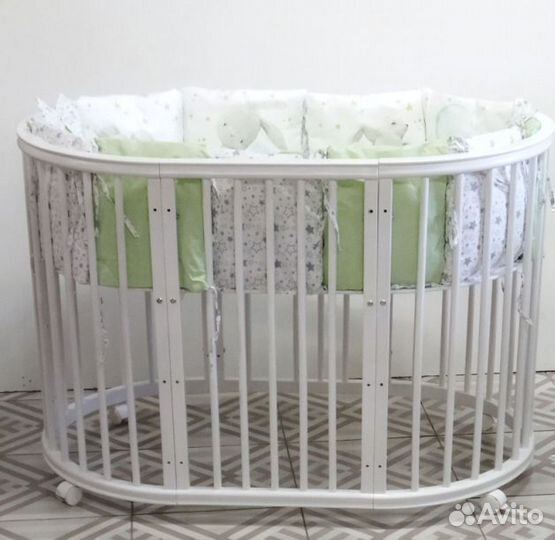 Детская овальная кроватка 9 в 1