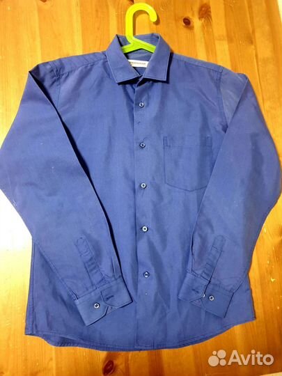 Рубашка класическая синяя