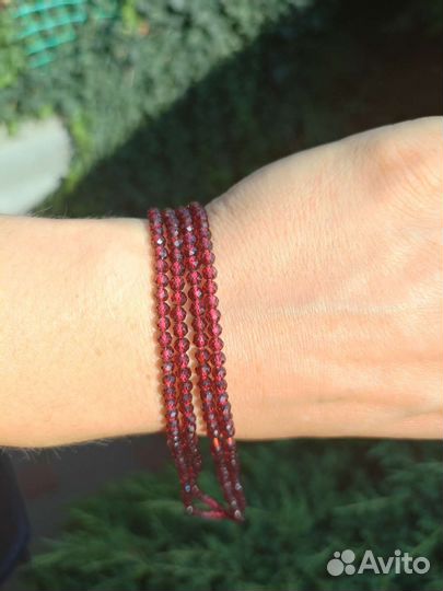 Гранат натуральный 3 мм гранёный шар аа Бразилия