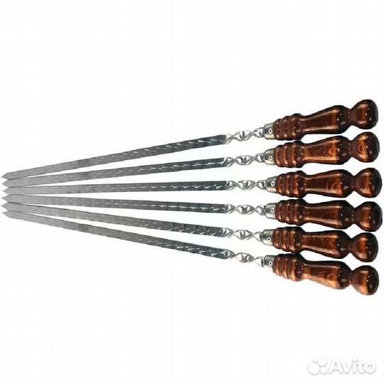 Шампуры (дерев. ручка, нерж.сталь)
