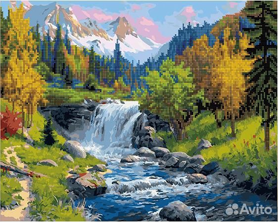 Картина по номерам + мозаика 