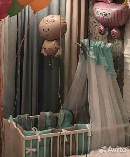 Комплект бортиков, постельное белье, балдахин