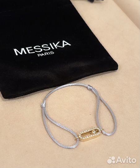 Messika шелковая нить премиум цвет голубой