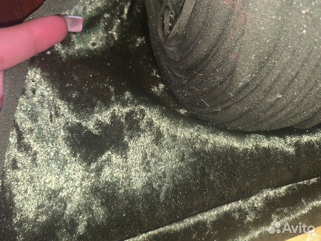 Велюр стрейч зеленый