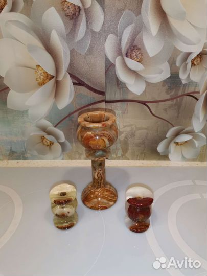 Коллекционные подсвечники из оникса