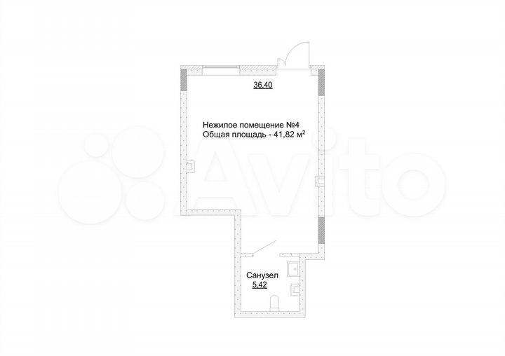 Торговая площадь, 41.82 м²