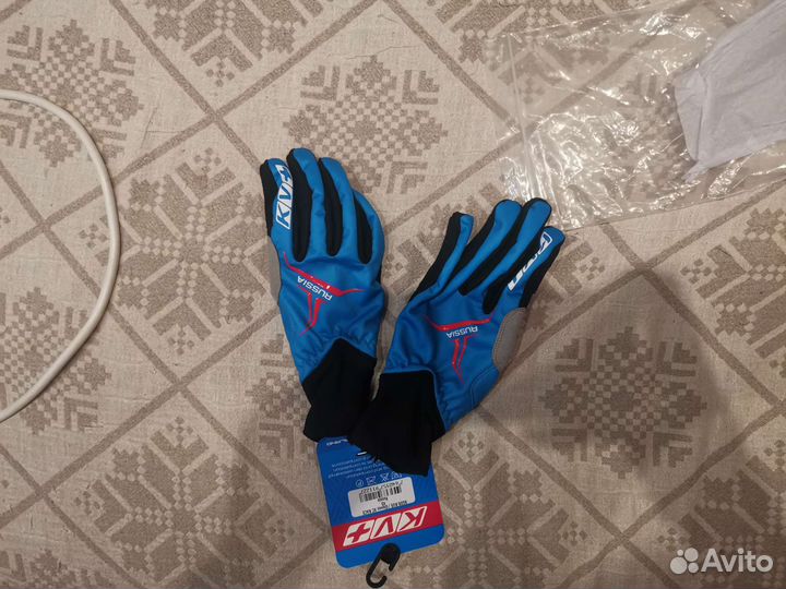 Перчатки синие KV+ сборной России