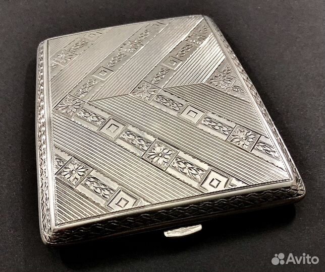 Портсигар редкий антикварный Чехословацкий серебро