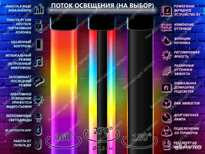 Лампа угловая rgb, торшер угловой rgb, светильник