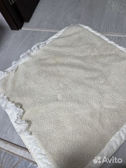 Меховой конверт- одеяло на выписку сонный гномик