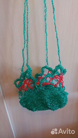 Кашпо вязанное