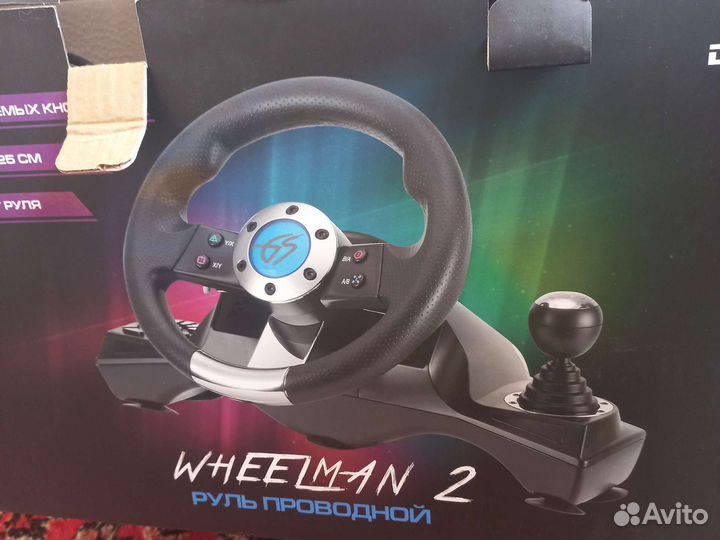 Игровой руль с педалями wheeman 2
