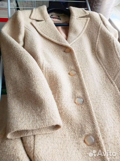 Пальто женское длинное демисезонное 58 60 шерсть