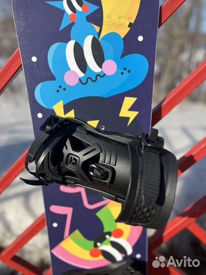 Детский сноуборд 120 с креплениями и ботинками