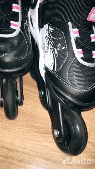 Коньки роликовые раздвижные (р-р 28-32) + защита
