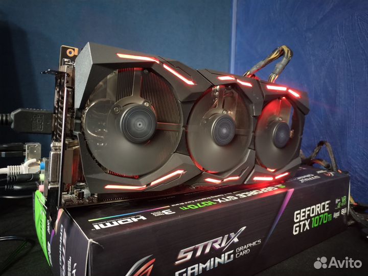 Видеокарта GTX 1070 Ti 8 Gb Asus Rog Strix Gaming