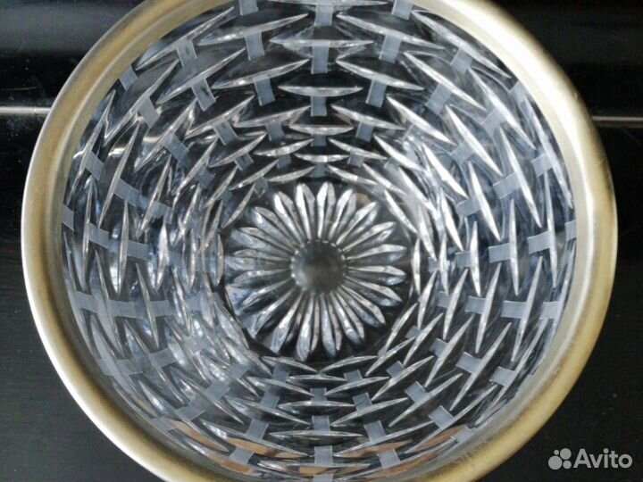 Ваза хрустальная СССР с ободком