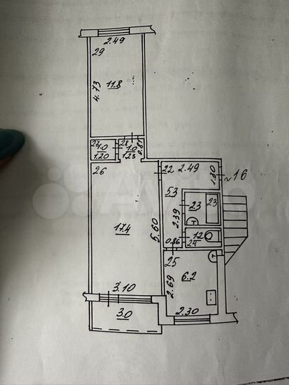 2-к. квартира, 47,7 м², 1/5 эт.