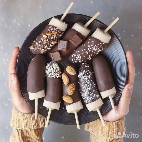 Подарочный набор, банан и клубника в шоколаде