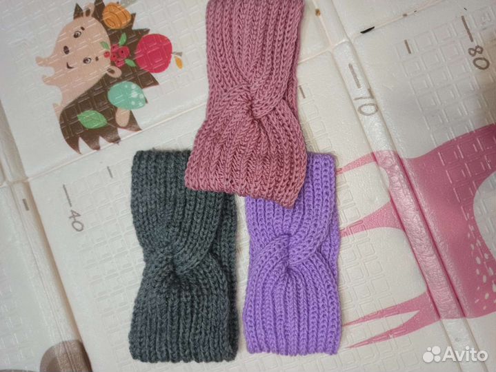 Повязка на голову вязаная