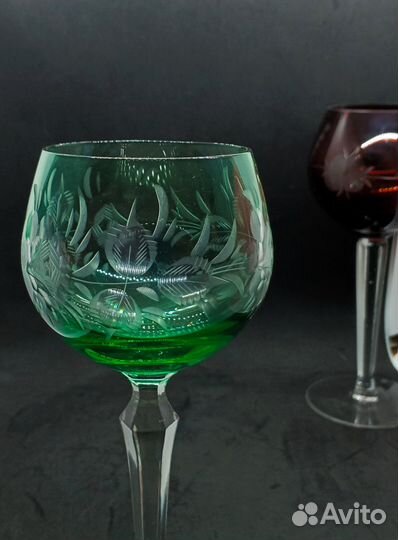 Хрустальные бокалы, высота 19 см. Германия