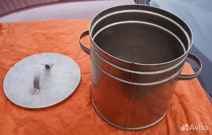 Емкость из пищевой нержавейки 10 л с крышкой