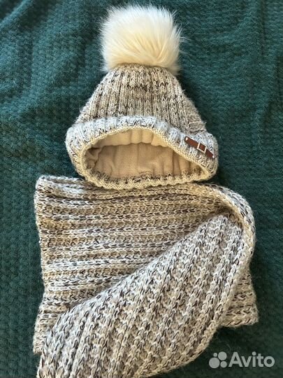 Комплект шапка и снуд для девочки 10-12 лет