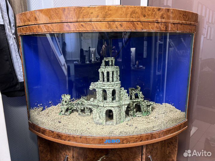 Аквариум Jebo с тумбой и декорациями