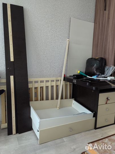 Детская кроватка с маятником трансформер 7 в 1