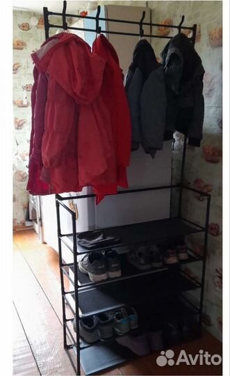 Вешалка с полками для обуви