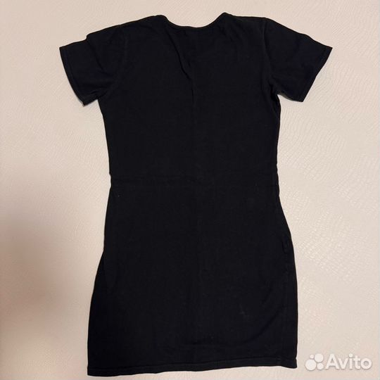 Платье черное с перьями для 40-42 на рост 152