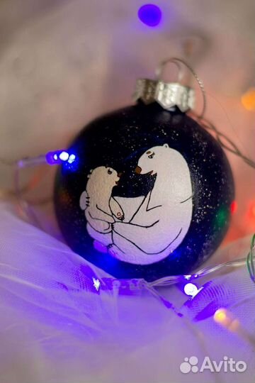 Шары на ёлку с ручной росписью