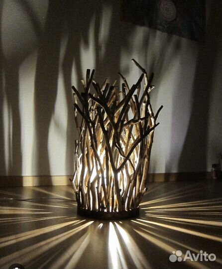 Светильник из дерева