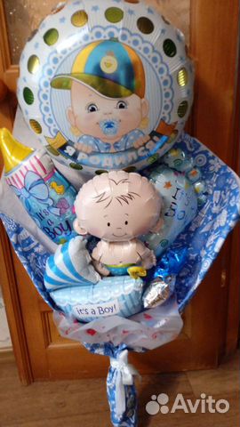 Букет на выписку из воздушных шариков