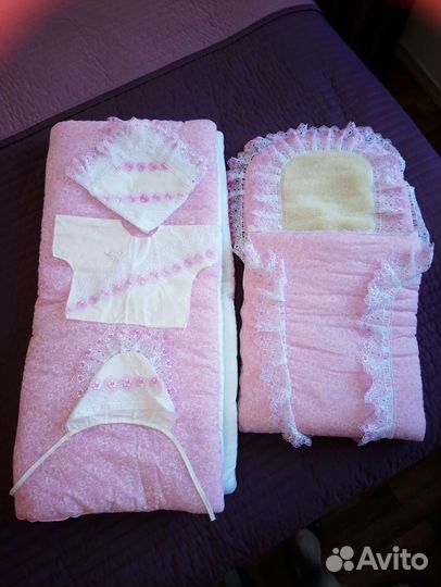 Конверт на выписку для девочки зима