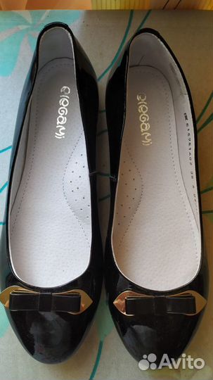 Туфли для девочки нов., кожаные, лакированные, 36