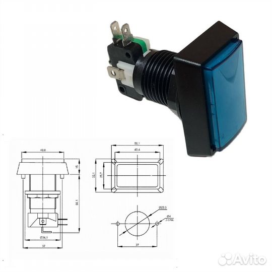 1 шт Кнопочный переключатель gmsi-3B-R 5 А 250 В с