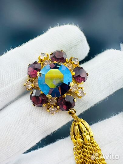 Винтажная брошь Чехословакия аврора бореалис