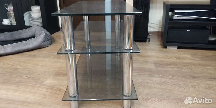 Стеклянная тумба стойка под тв