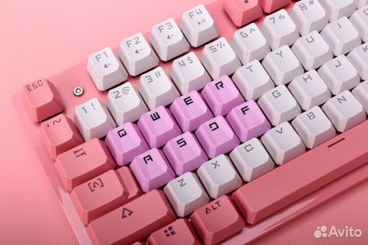 Клавиатура Bloody B800 Dual Color розовый/белый