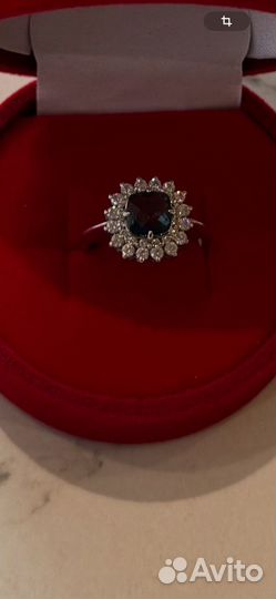 Кольцо 3,53гр белое золото, 17,5р