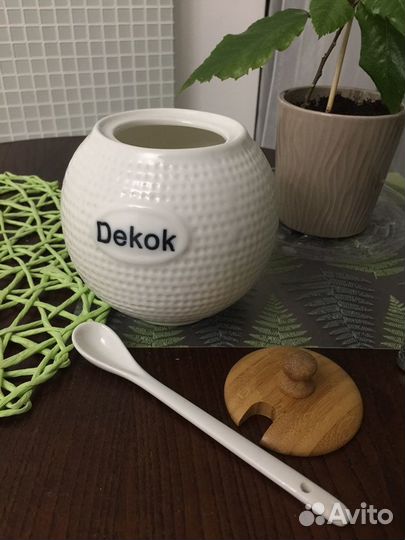 Сахарница с ложкой Фарфор