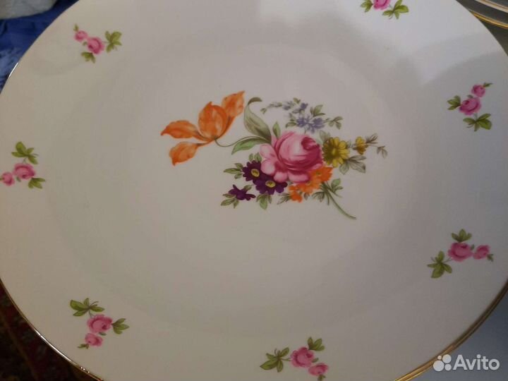 Сервиз столовый мейсенский букет чехословакия