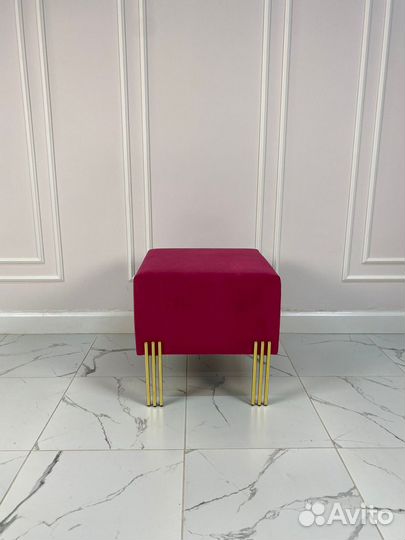 Пуф Эльза, малиновый