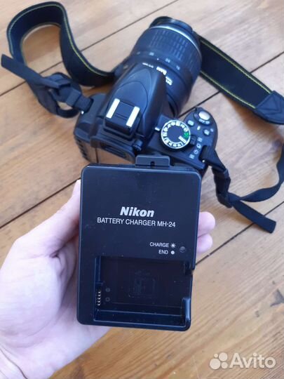 Зеркальный фотоаппарат nikon d3100, объектив 18-55