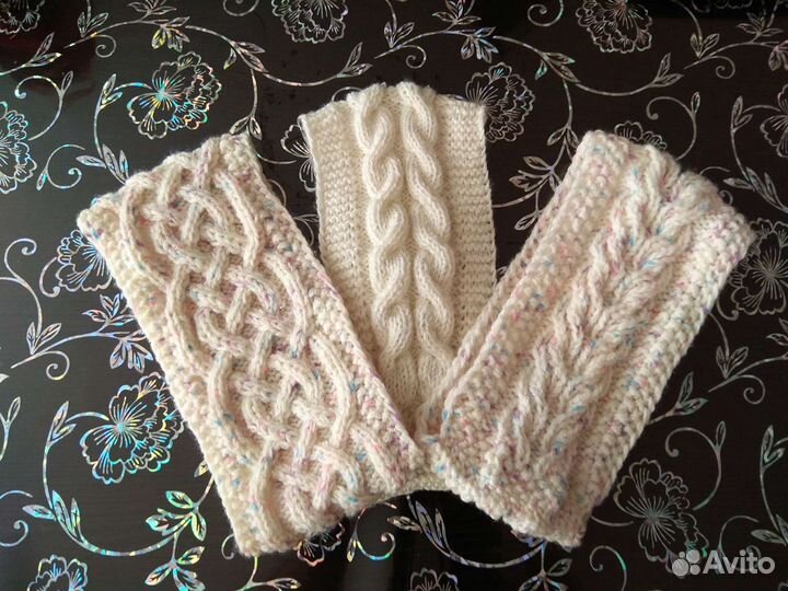 Повязка на голову вязаная