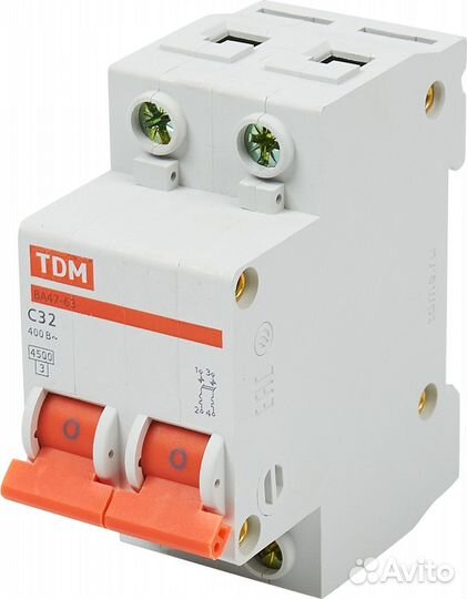 Автоматический выключатель Electric ва47-63 2P C32